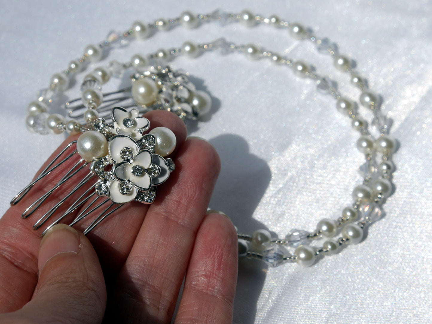 Floral Bridal Hair Chain Hair Accessory Piece