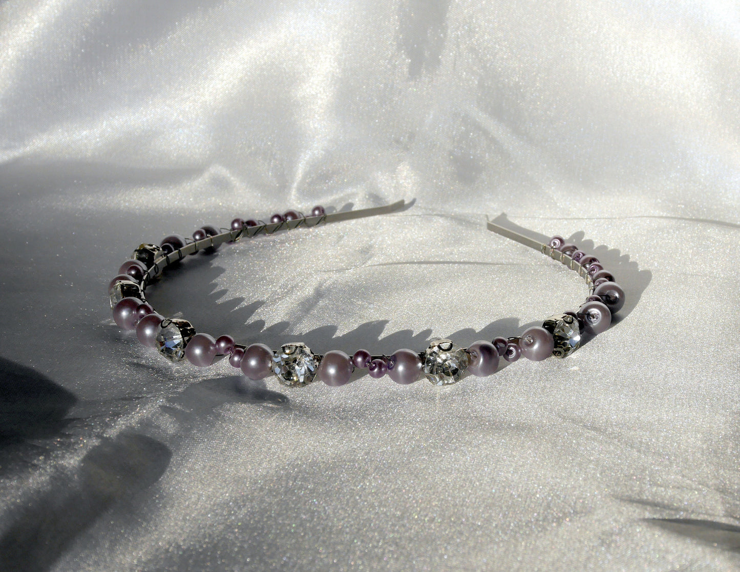 Thin Purple Bridesmaid Prom Wedding Tiara Hair Accessory