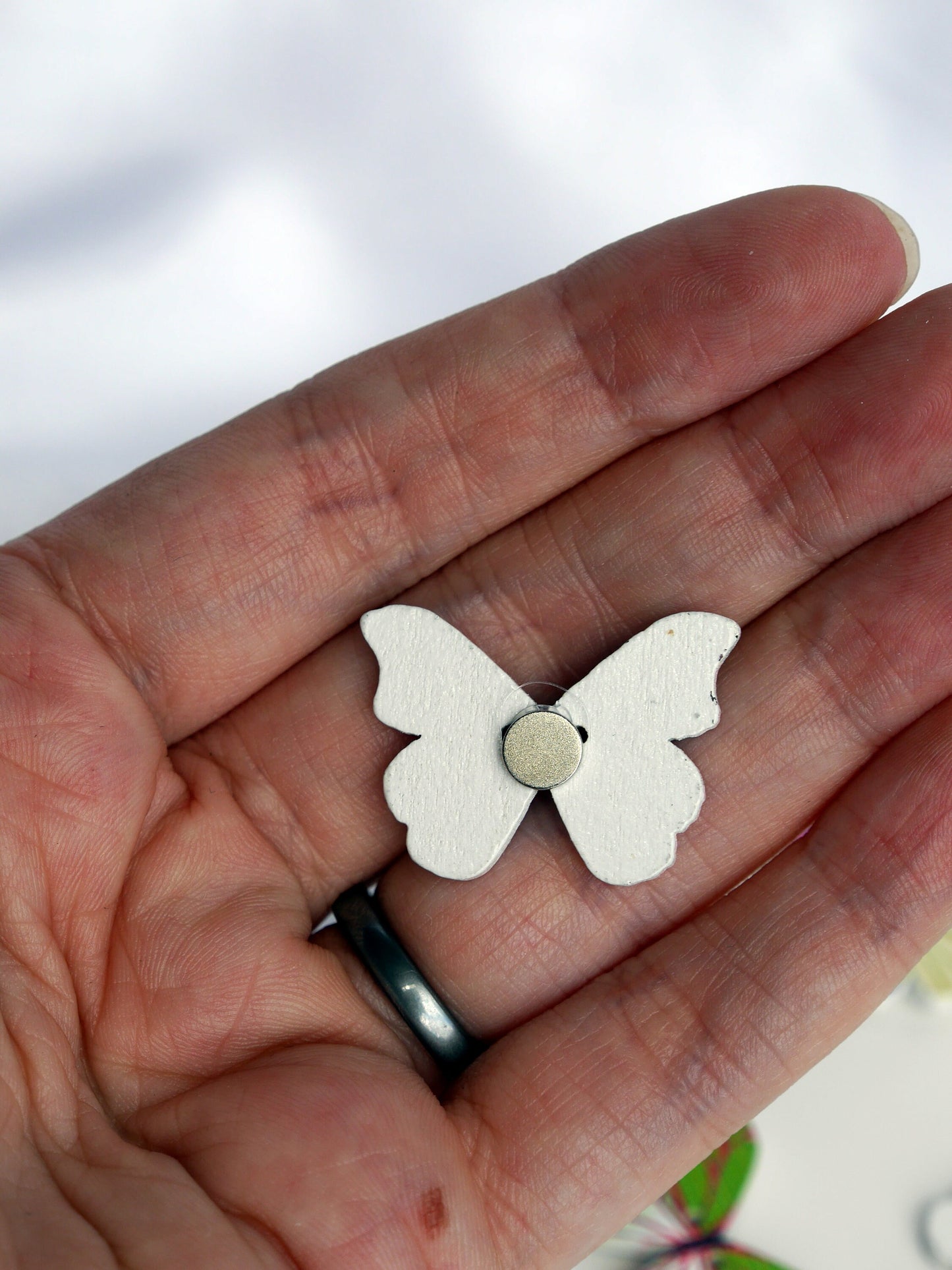 Butterfly Shaped Colourful Wooden Fridge Magnets
