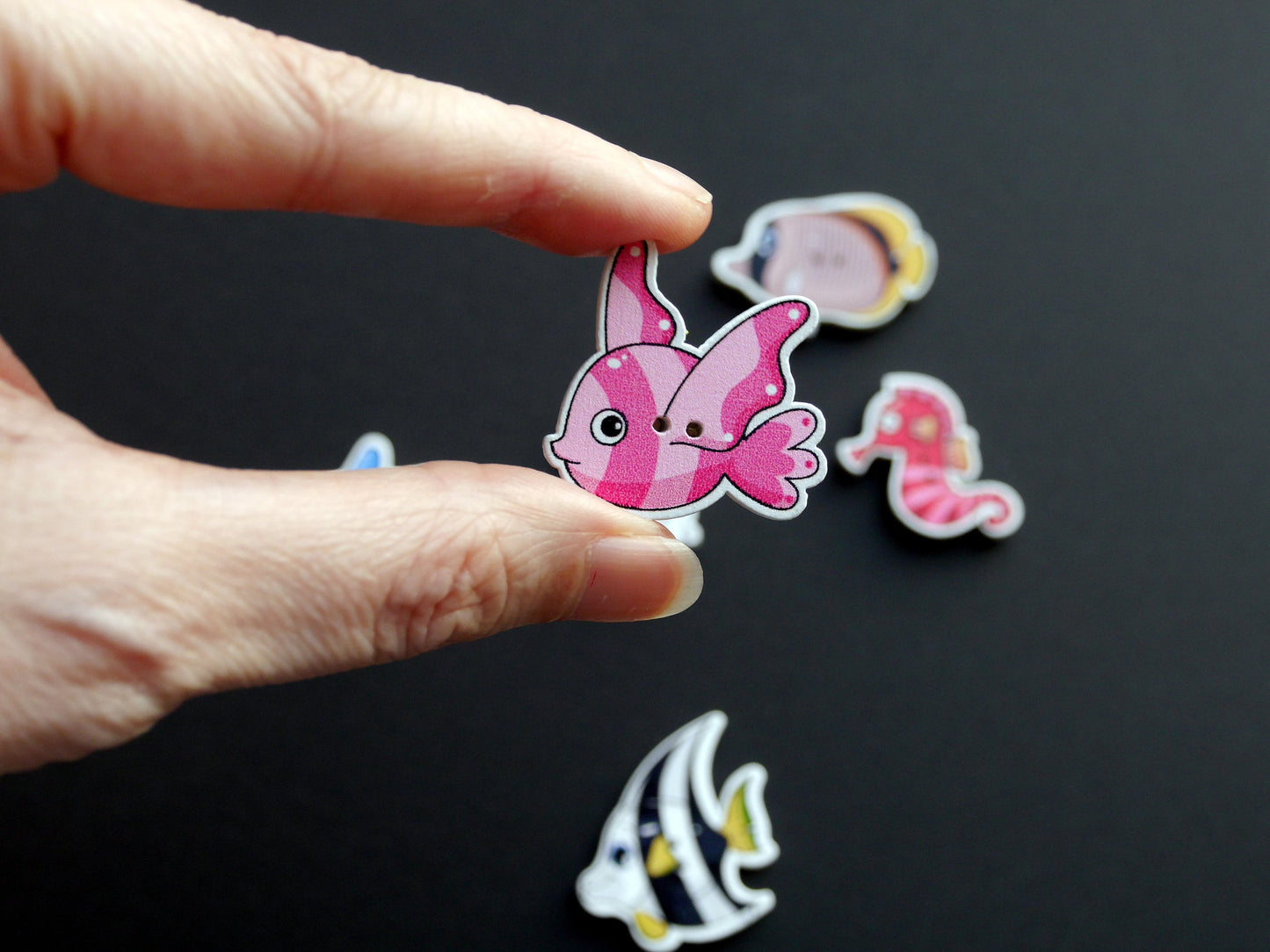 Aquatic Fish Shaped Fridge Magnets (Set of 5 Magnets)