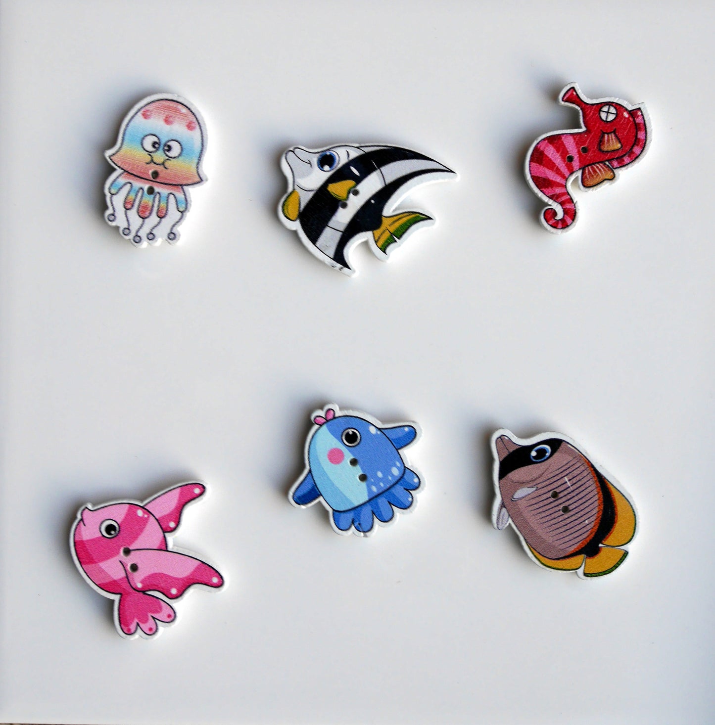 Aquatic Fish Shaped Fridge Magnets (Set of 5 Magnets)