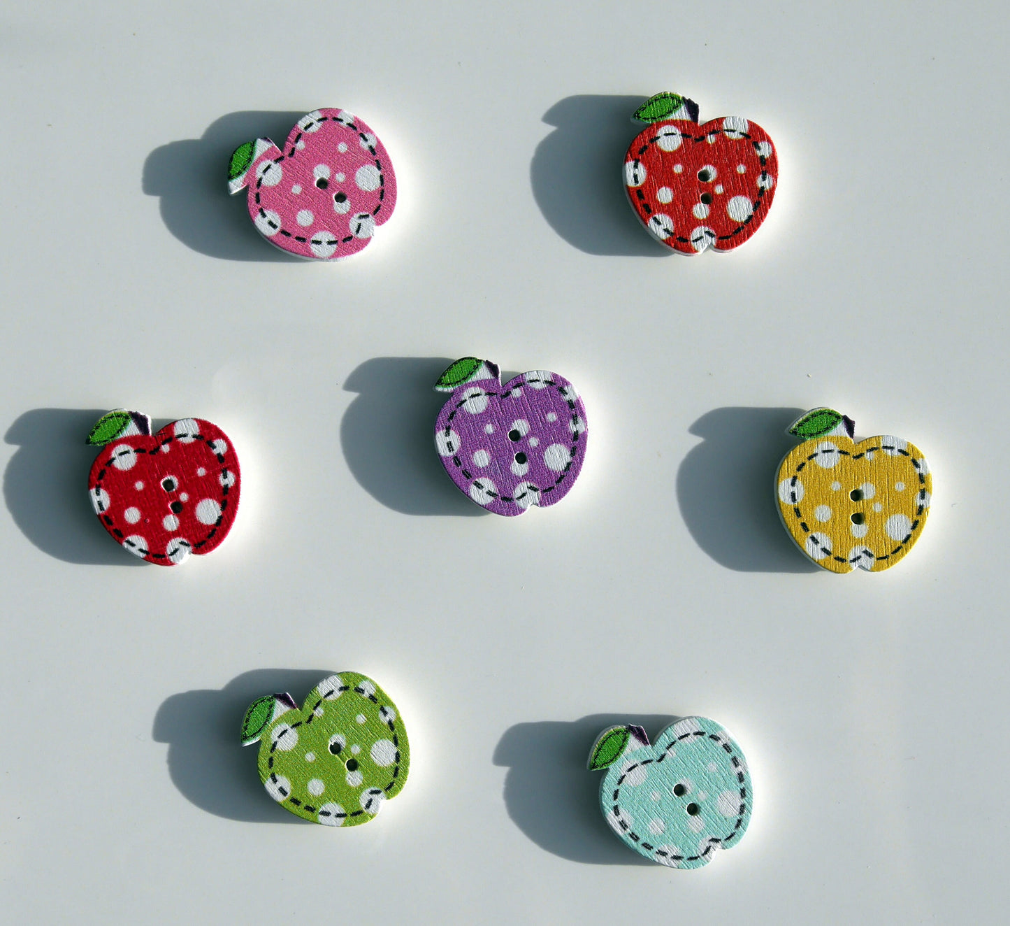 Colourful Mini Apple Shaped Fridge Magnets (Set of 5 Magnets)