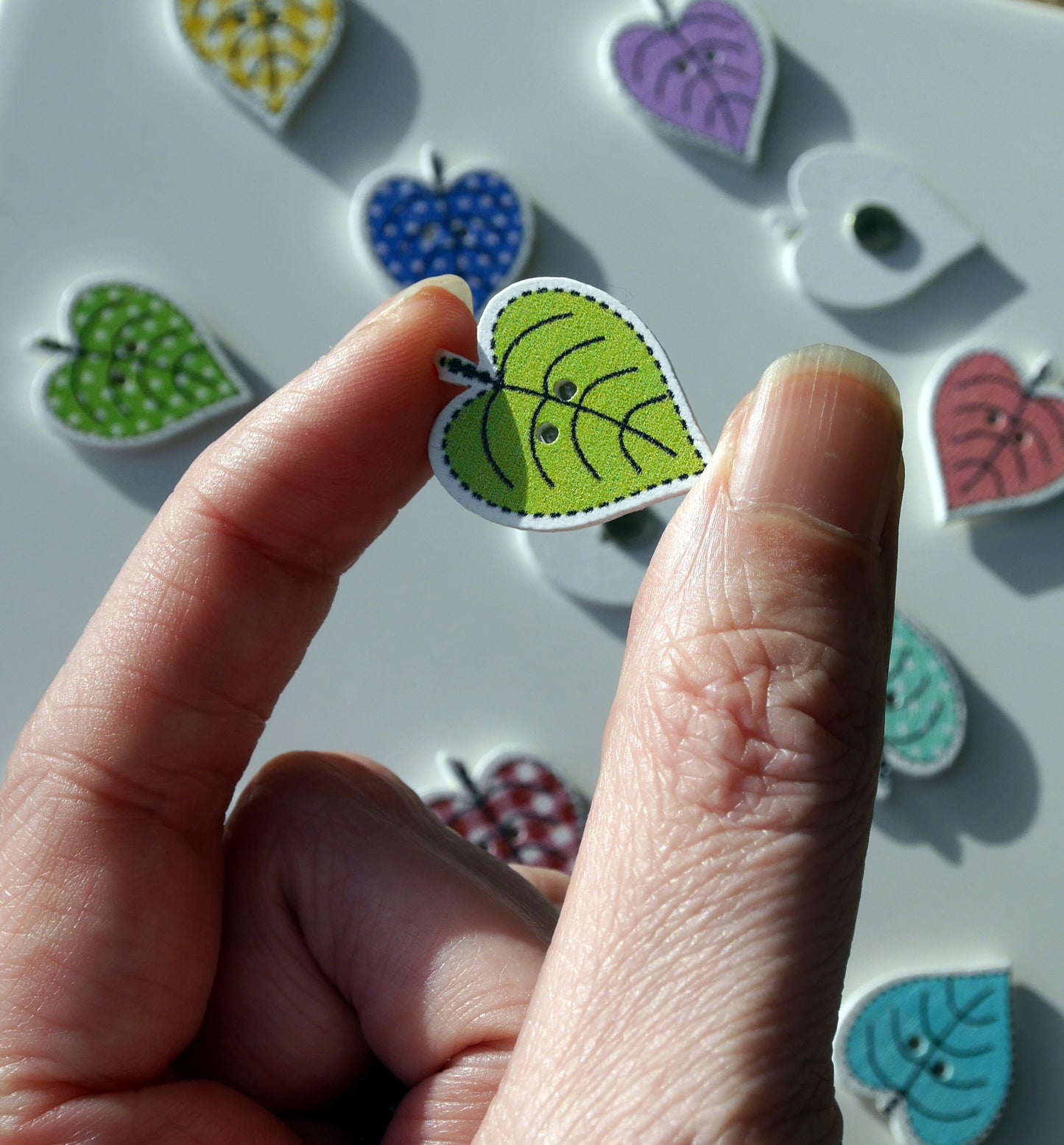 Colourful Tree Leaf Shaped Fridge Magnets - Set of 5 Magnets