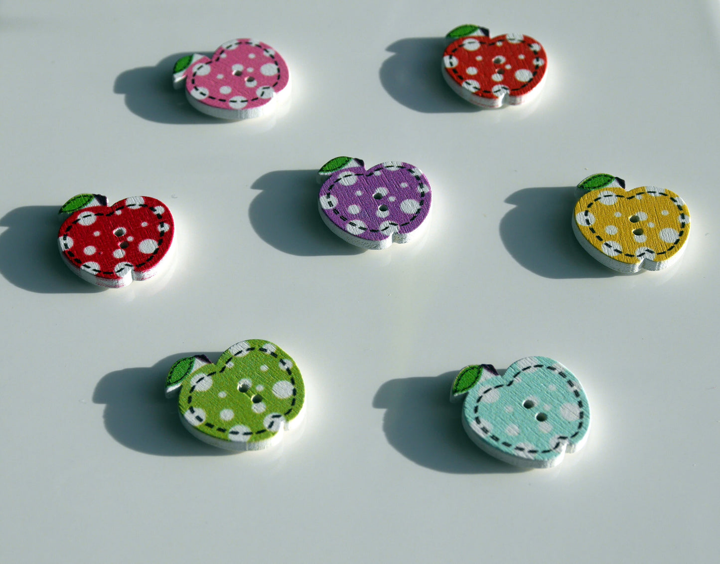 Colourful Mini Apple Shaped Fridge Magnets (Set of 5 Magnets)