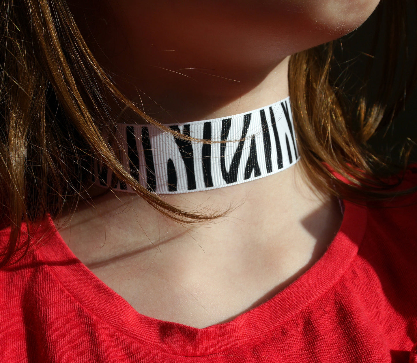 Animal Print Zebra Giraffe Leopard or Peacock Print Chokers