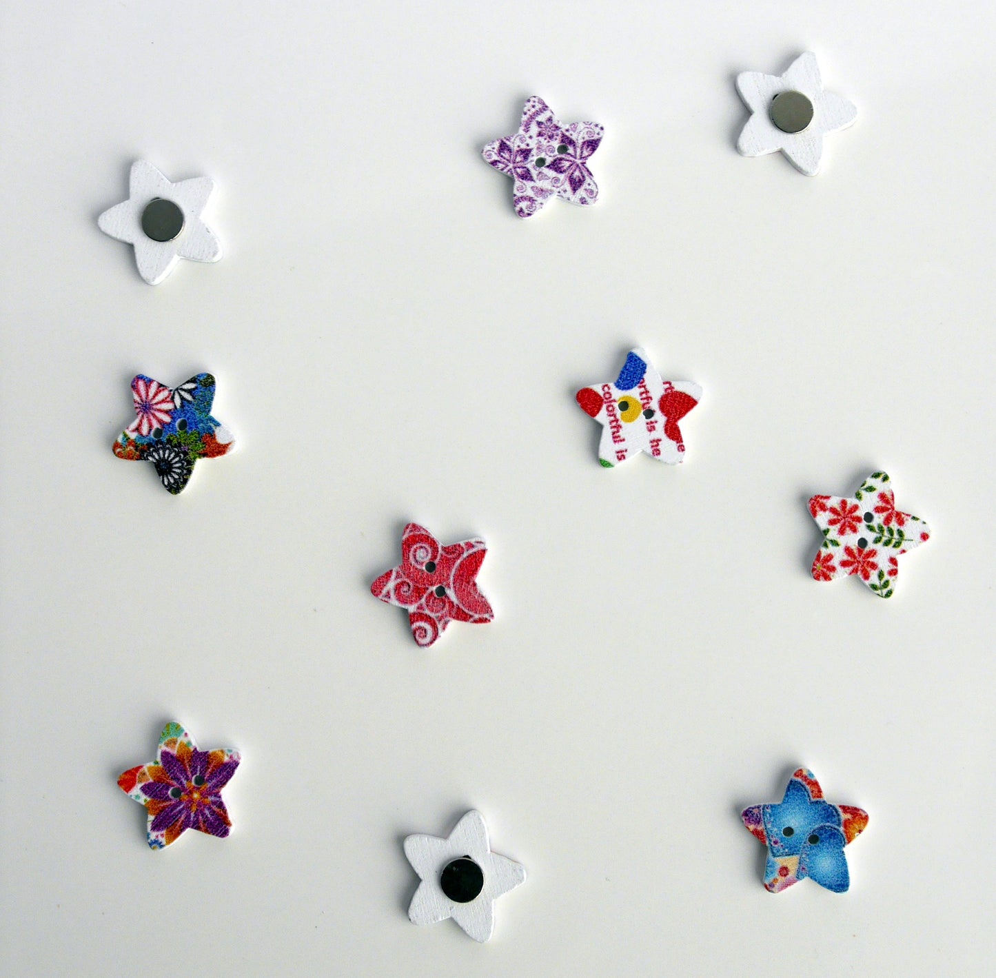 Star Shaped Fridge Magnets, Celestial Star Home Decorations, Star Magnetic Decorations, Star Celestial Magnets, Set of 5 Fun Star Magnets