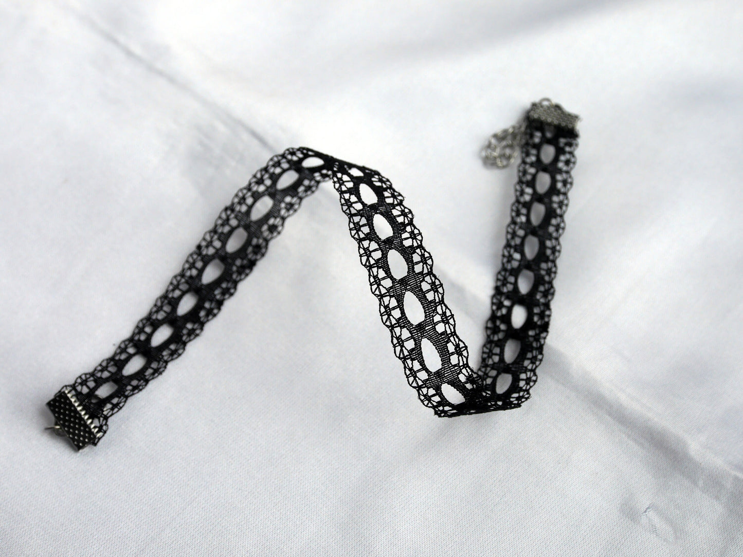 Black Lace Choker Extra Long (Non Elasticated)