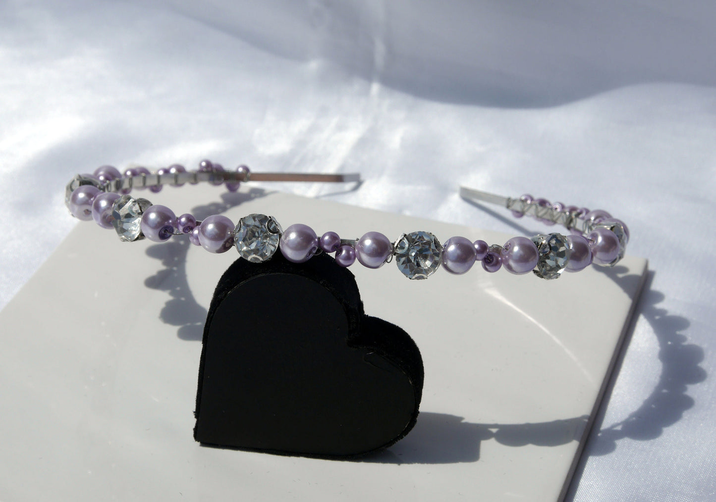 Thin Purple Bridesmaid Prom Wedding Tiara Hair Accessory