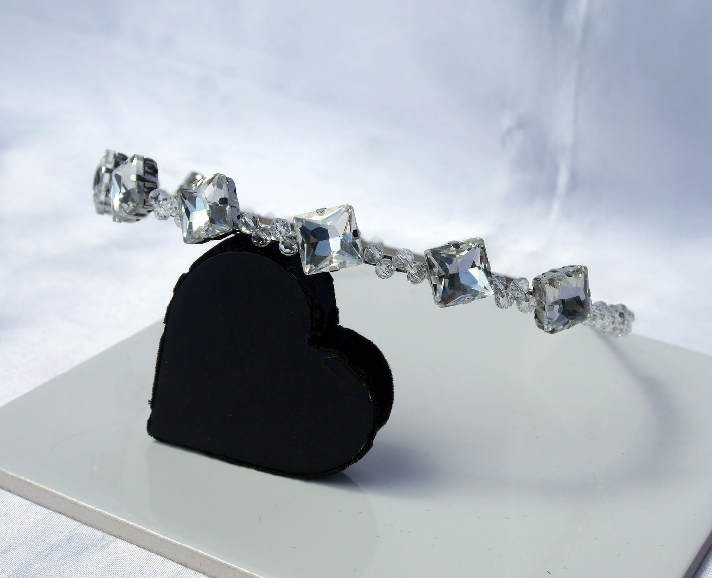 Square Diamante Crown Style Hair Accessory