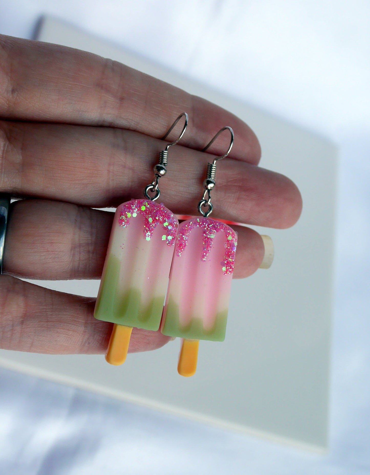 Heatwave Ice Lolly Popsicle Shaped Colourful Earrings