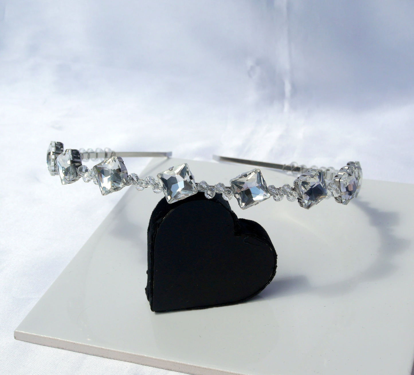 Square Diamante Crown Style Hair Accessory