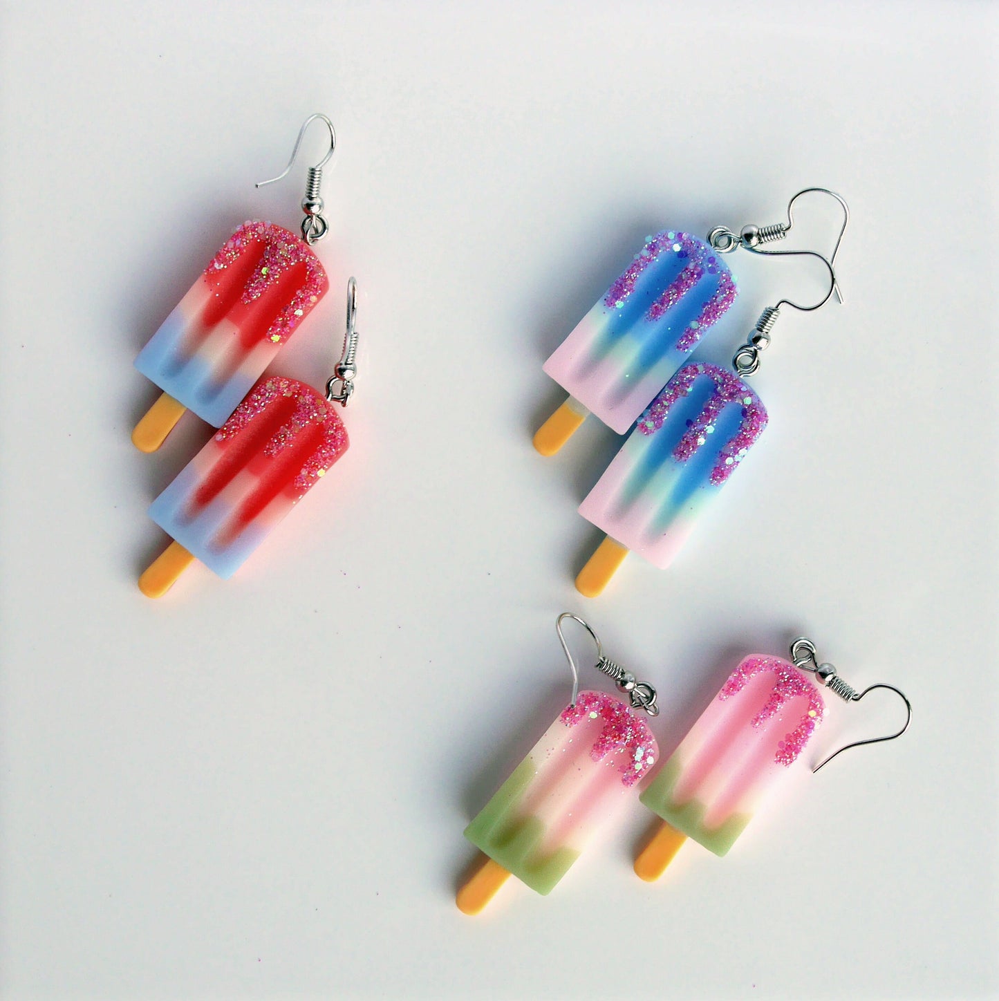 Heatwave Ice Lolly Popsicle Shaped Colourful Earrings