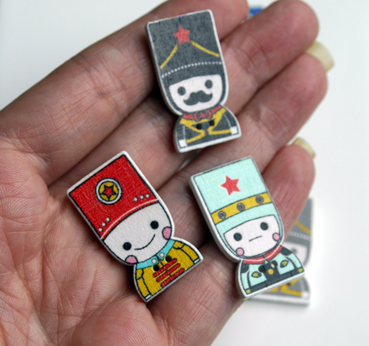 Marching Band Shaped Colourful Wooden Fridge Magnets (Set of 5 Magnets)