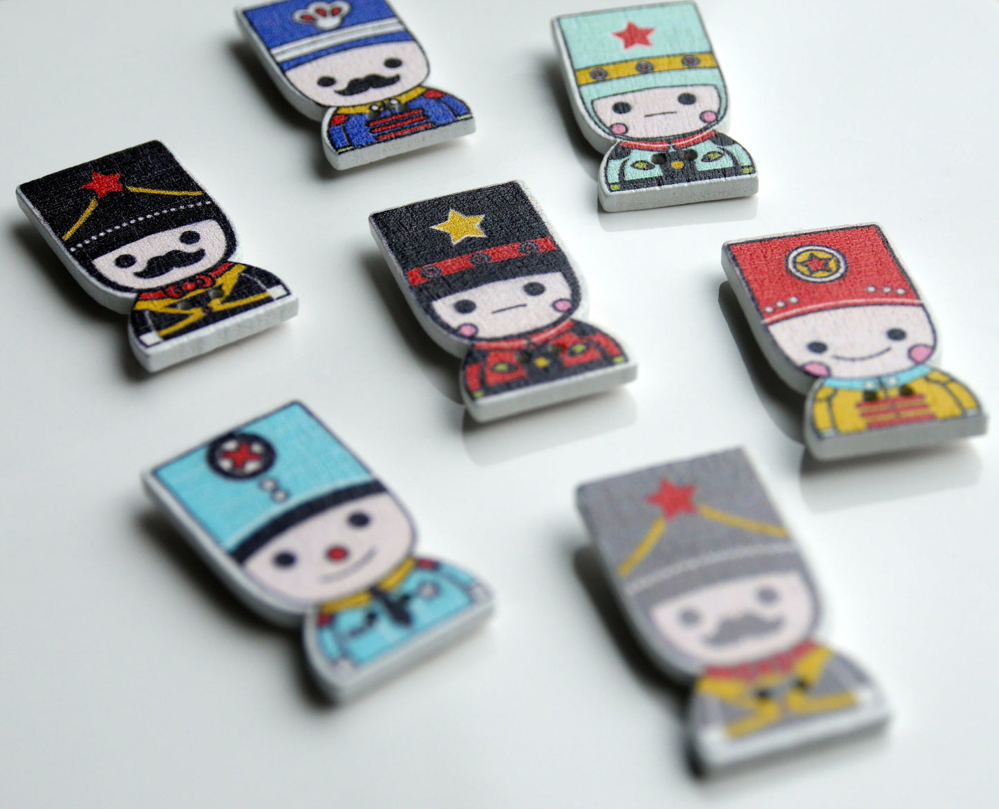 Marching Band Shaped Colourful Wooden Fridge Magnets (Set of 5 Magnets)