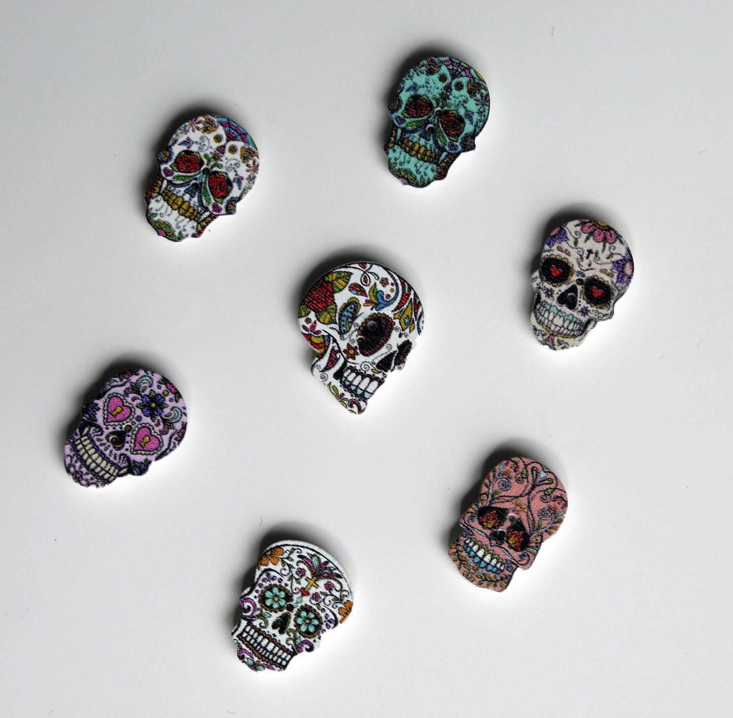 Skull Fridge Magnets, Skull Home Decorations, Skull Magnetic Decor, Skele Decorative Magnets, Set of 5 Fun Skull Magnets