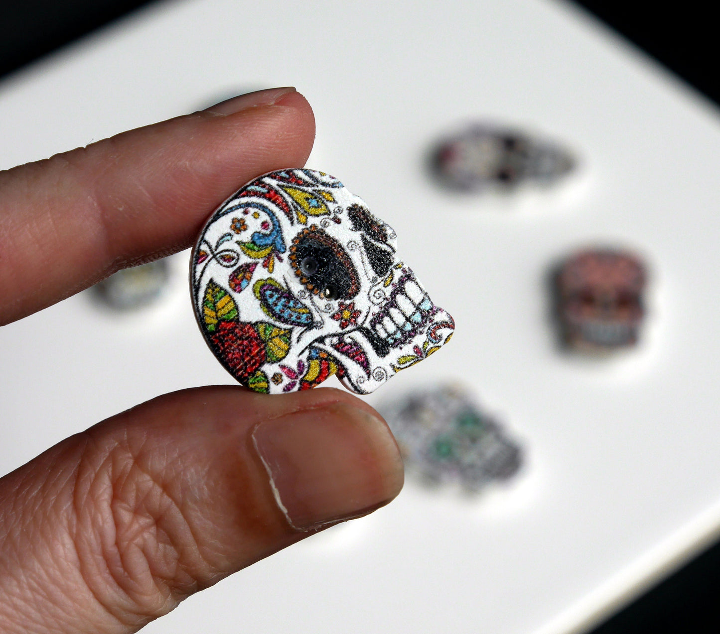 Skull Fridge Magnets, Skull Home Decorations, Skull Magnetic Decor, Skele Decorative Magnets, Set of 5 Fun Skull Magnets