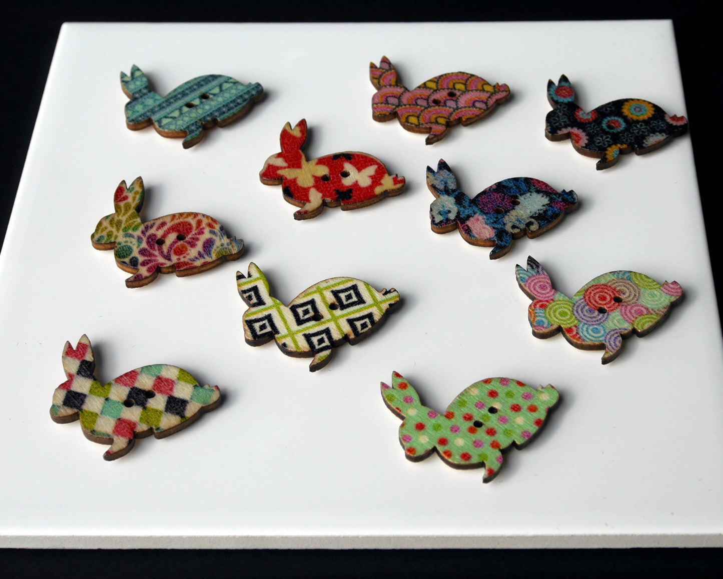 Bunny Rabbit Shaped Fridge Magnets - (Set of 5 Magnets)