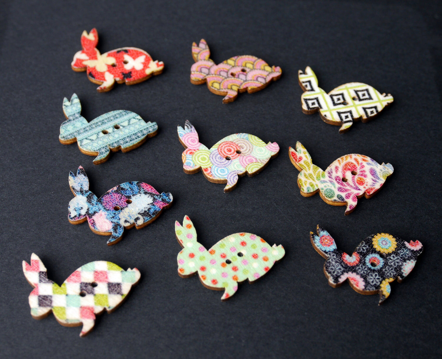 Bunny Rabbit Shaped Fridge Magnets - (Set of 5 Magnets)