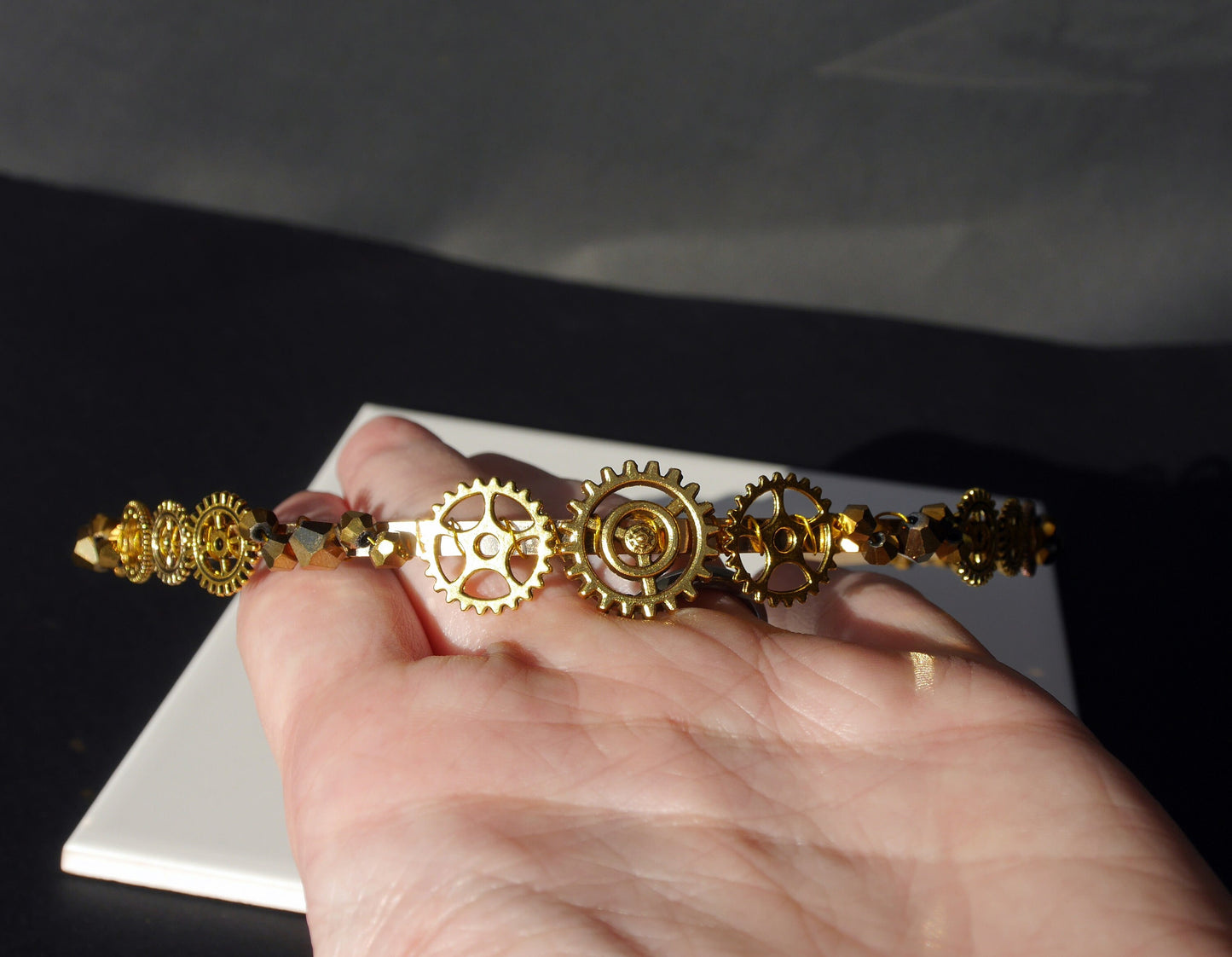 Silver Tone Steampunk Industrial Theme Cog and Gear Tiara Hair Accessory