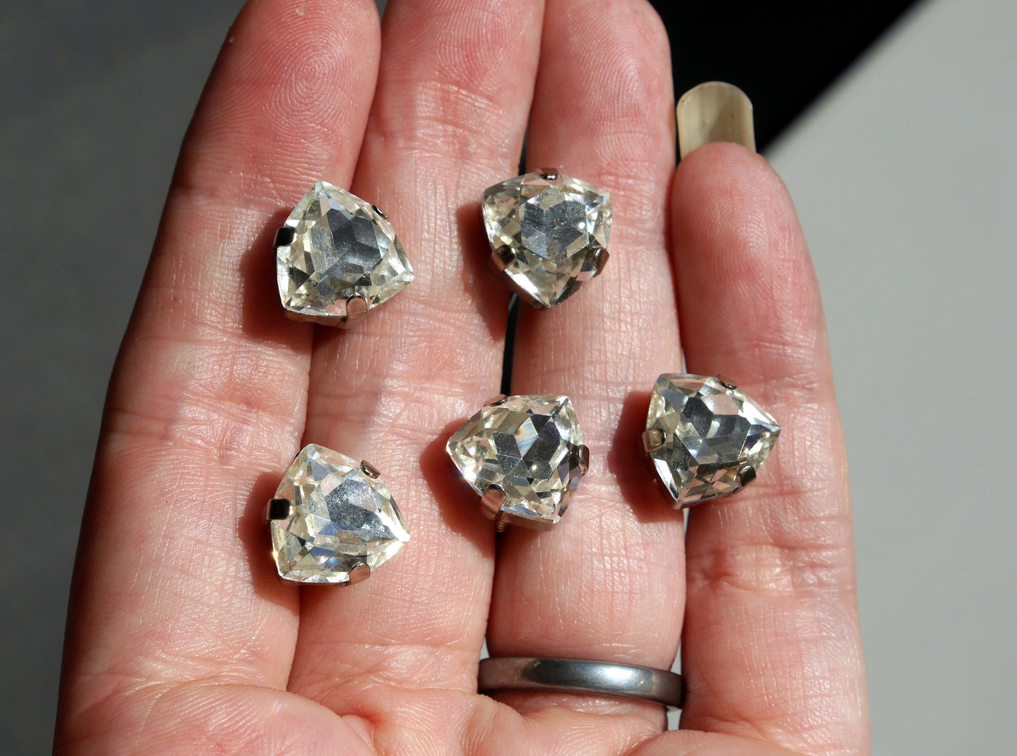 Clear Reuleaux Diamante Triangle Hair Pins, Circular Triangle Hair Grips, Reuleaux Triangle Ballet Hair Pins, Reuleaux Hair Jewellery
