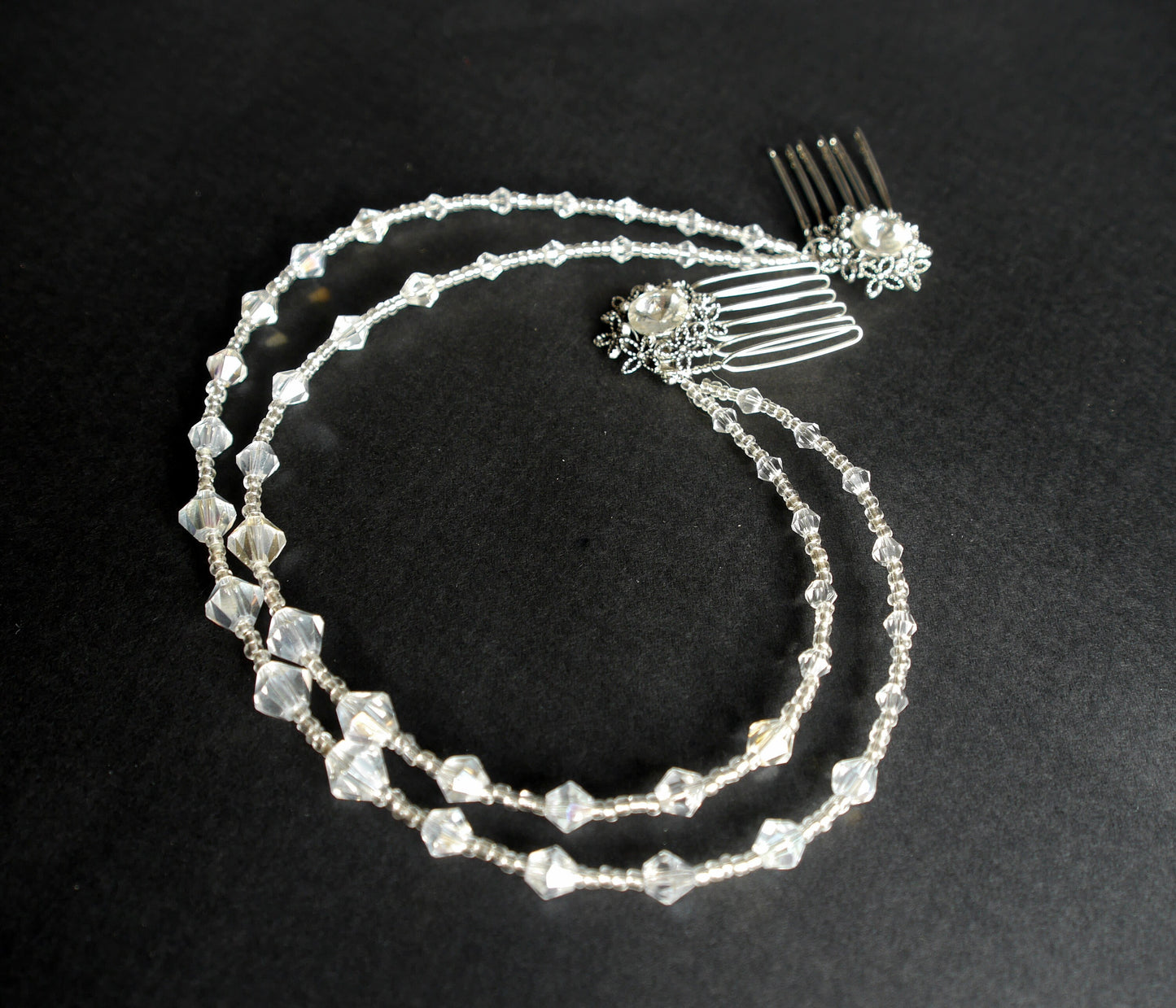 Diamante Wedding Prom Hair Chain Hair Accessory Piece
