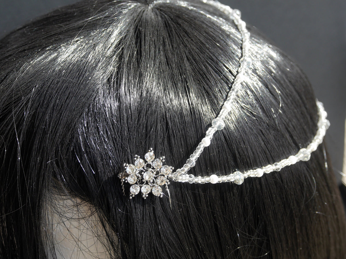Clear Diamante Bridal Prom Hair Piece