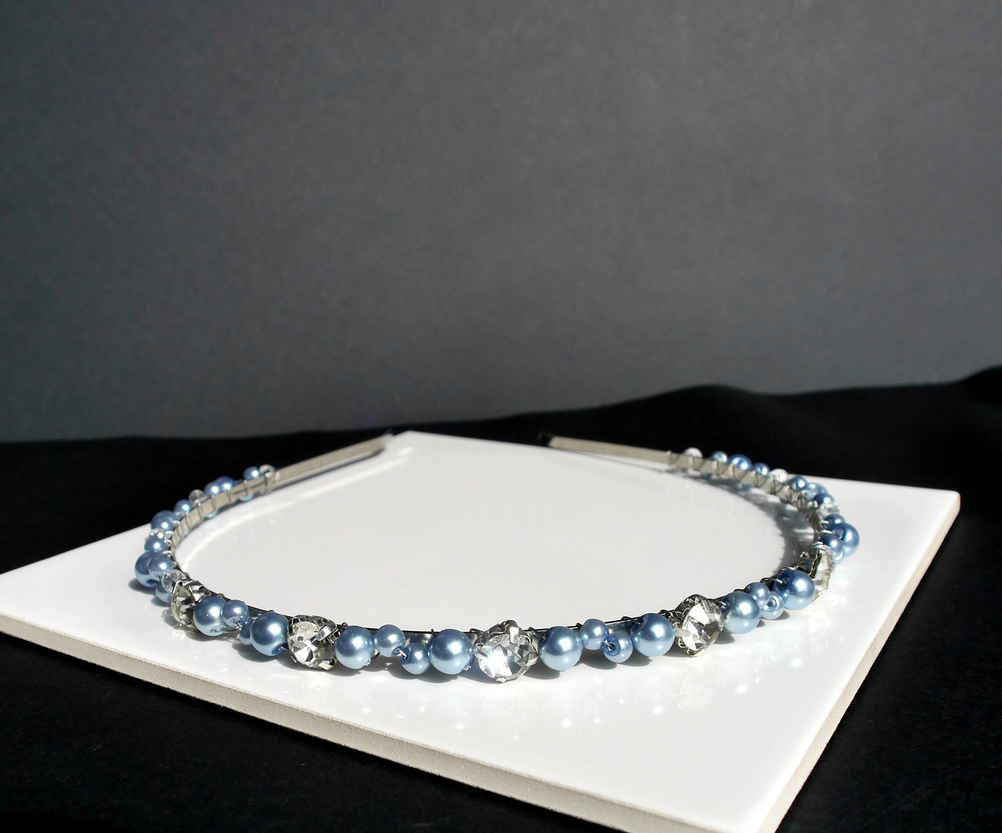 Thin Light Blue Prom Wedding Bridesmaid Hair Accessory