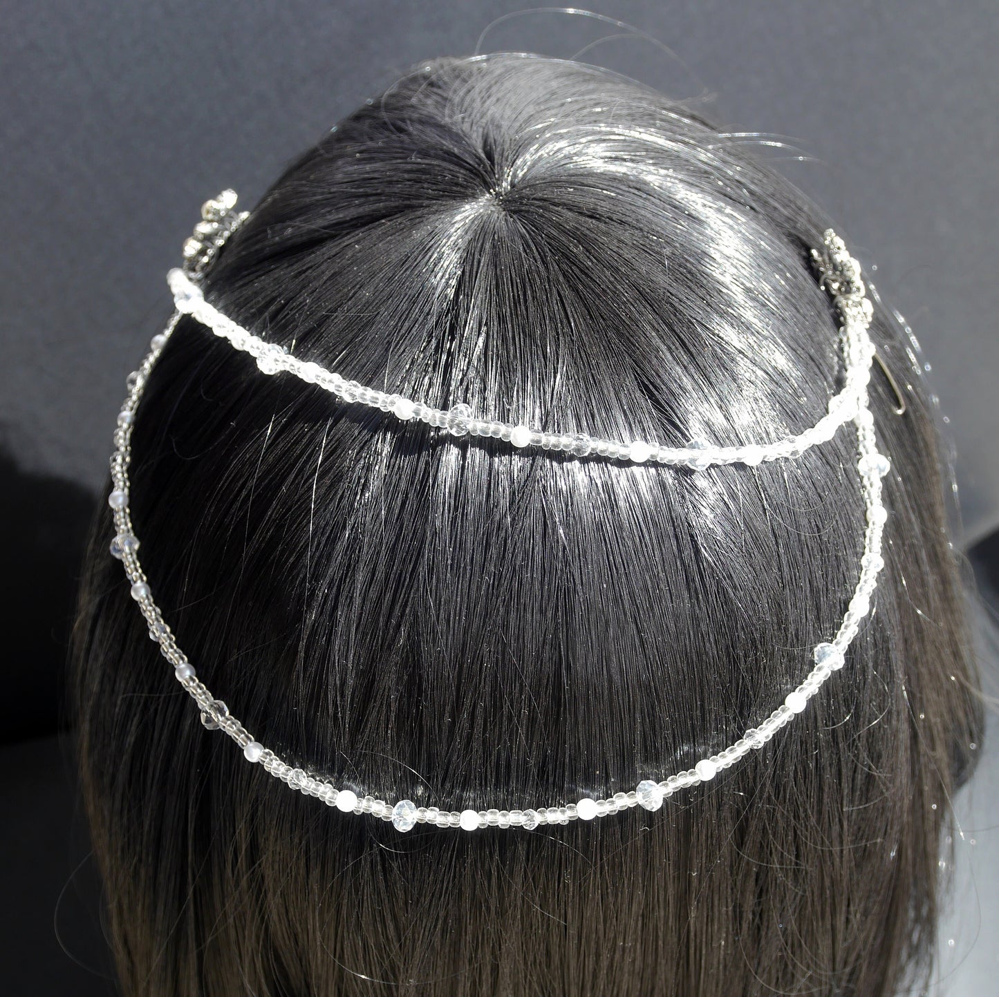 Clear Diamante Bridal Prom Hair Piece