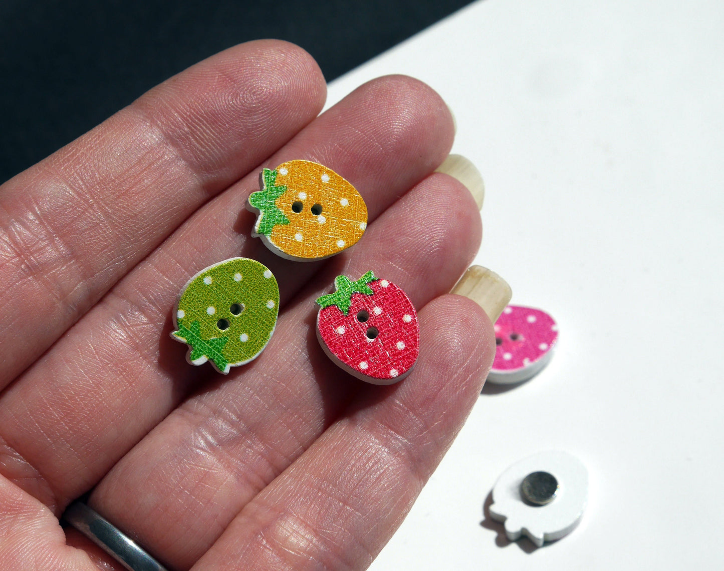 Strawberry Shaped Fridge Magnets, Colourful Strawberry Magnetic Decorations, Strawberry Decorative Magnets, Five Fun Teacher Magnets
