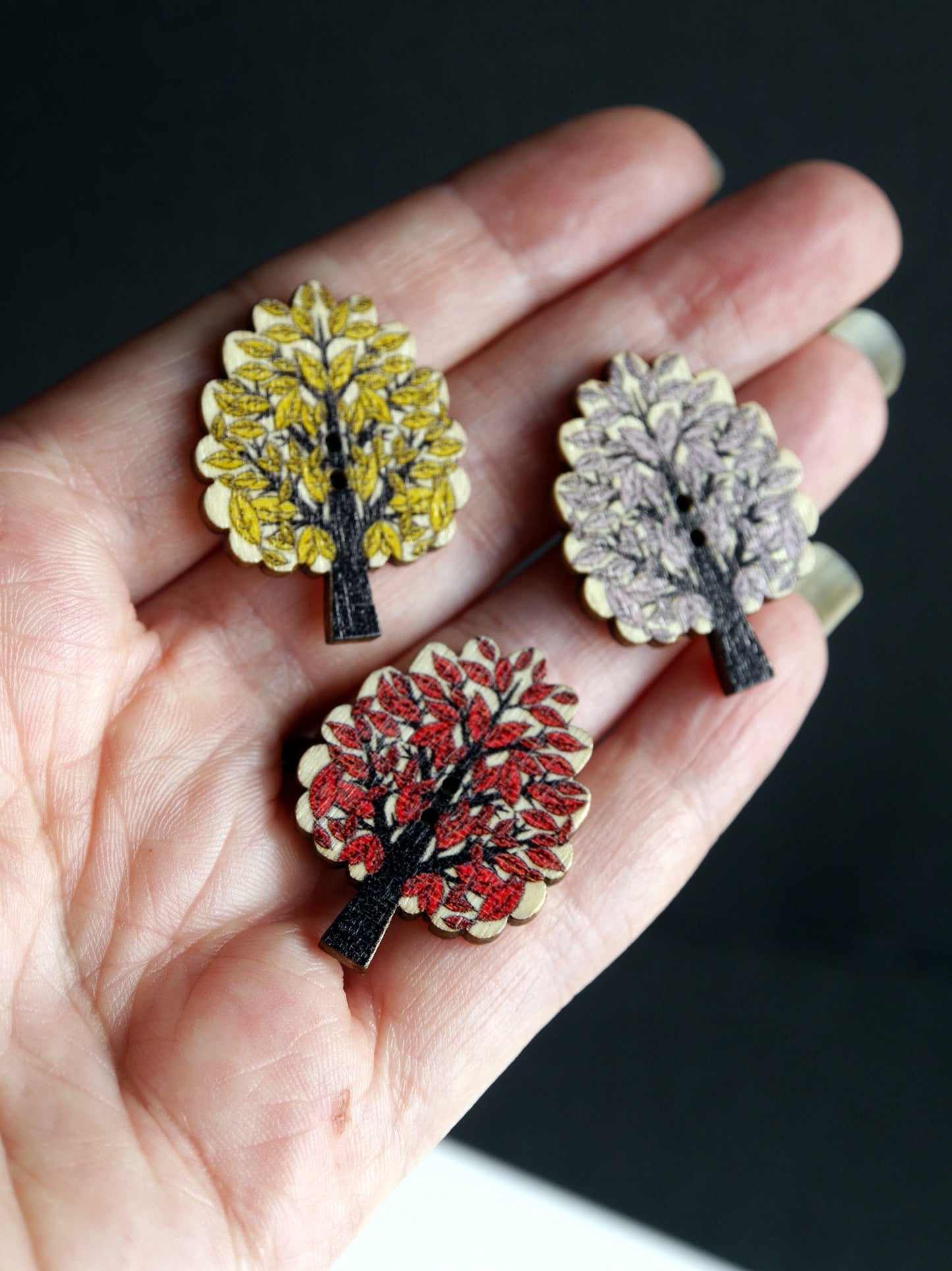 Tree Shaped Mini Fridge Magnets - (Set of 5 Magnets)