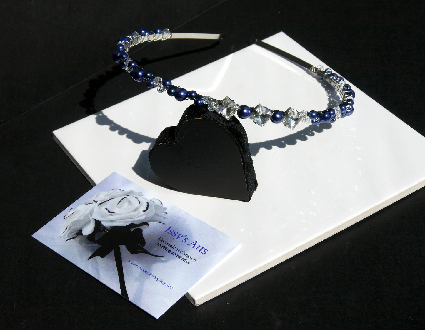 Thin Dark Blue Prom Wedding Bridesmaid Hair Accessory