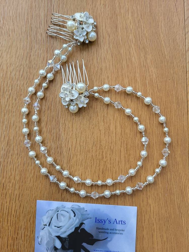 Floral Bridal Hair Chain Hair Accessory Piece