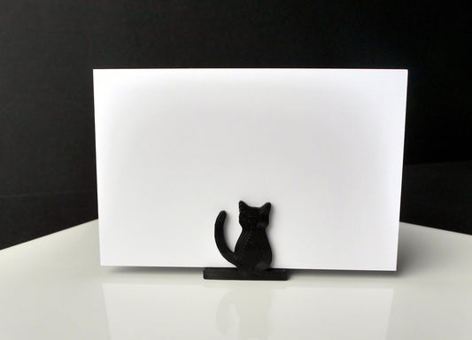 Black Pussy Cat Shaped Wedding Party Name Display Stands