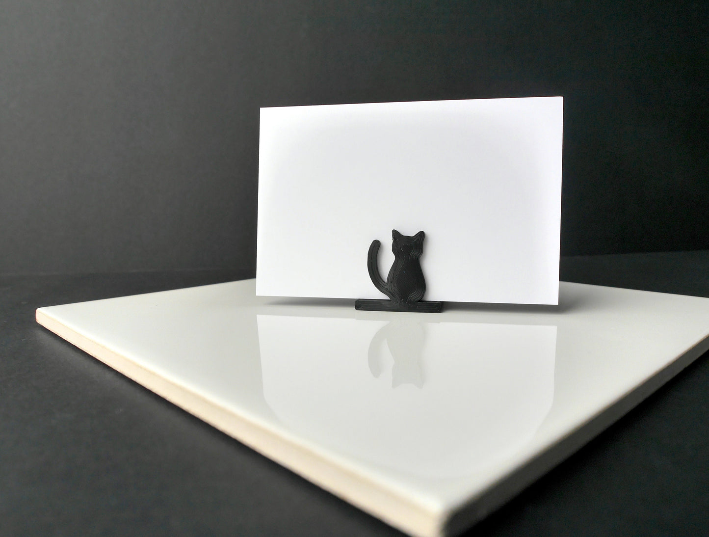 Black Pussy Cat Shaped Wedding Party Name Display Stands