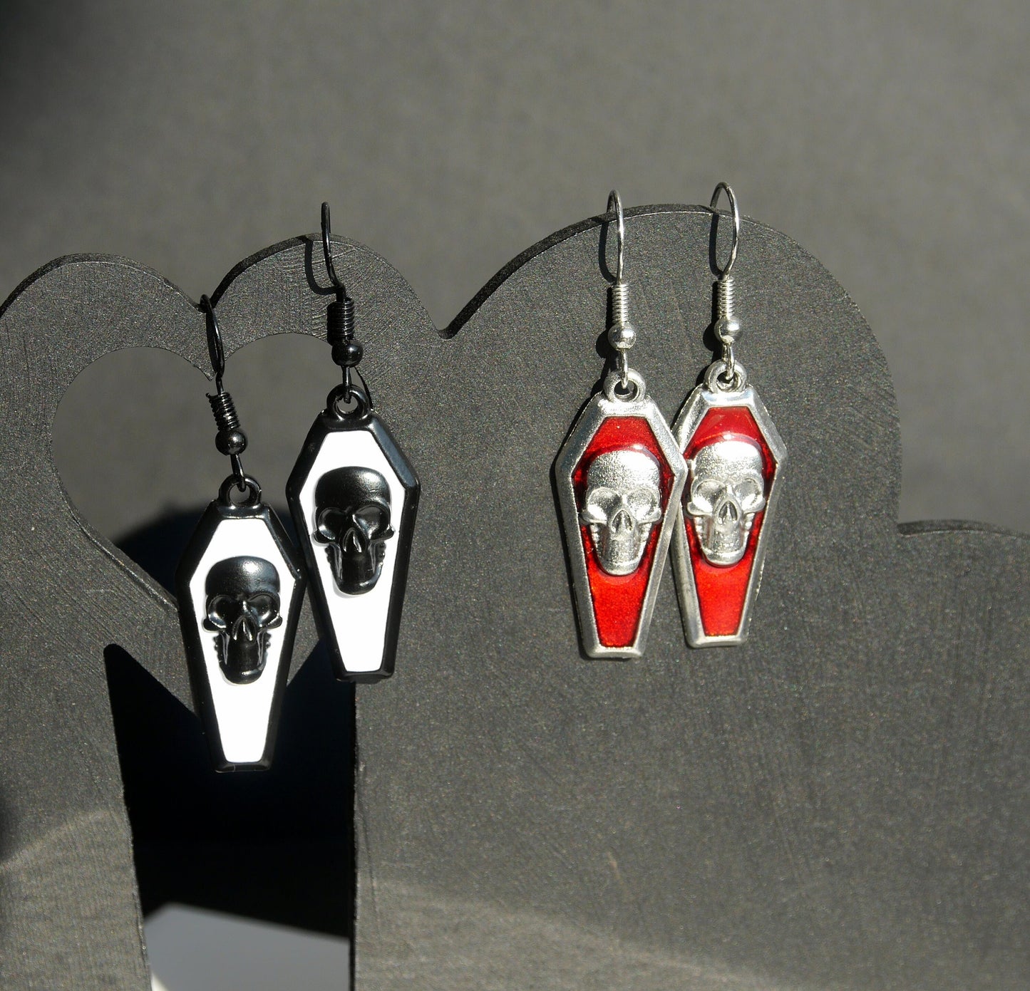 Gothic Coffin Shaped Earrings (Ear Hook)