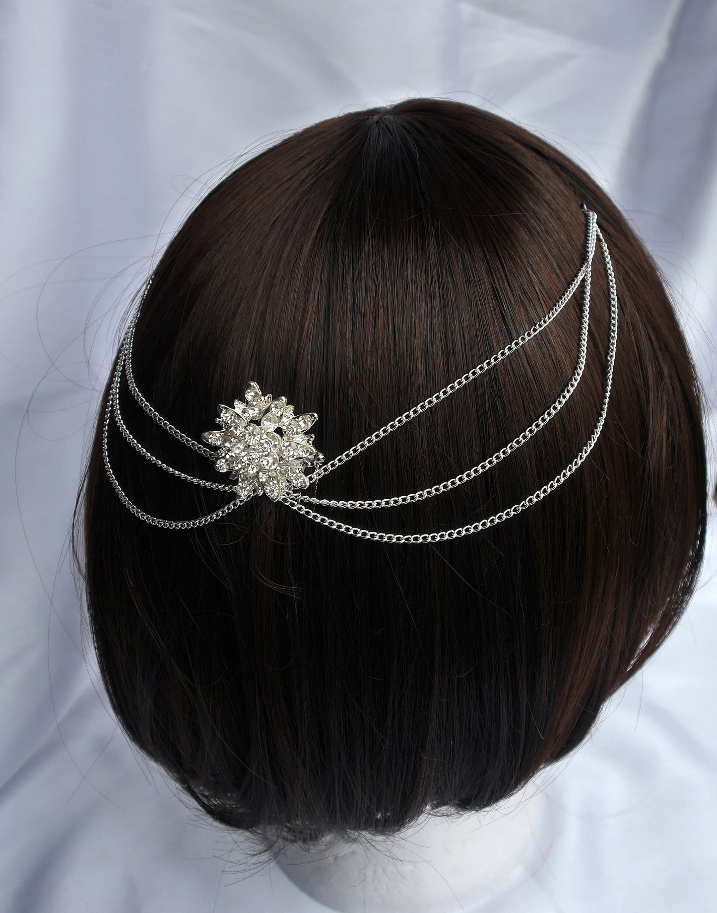Diamante Wedding Prom Hair Chain and Pins Hair Accessory