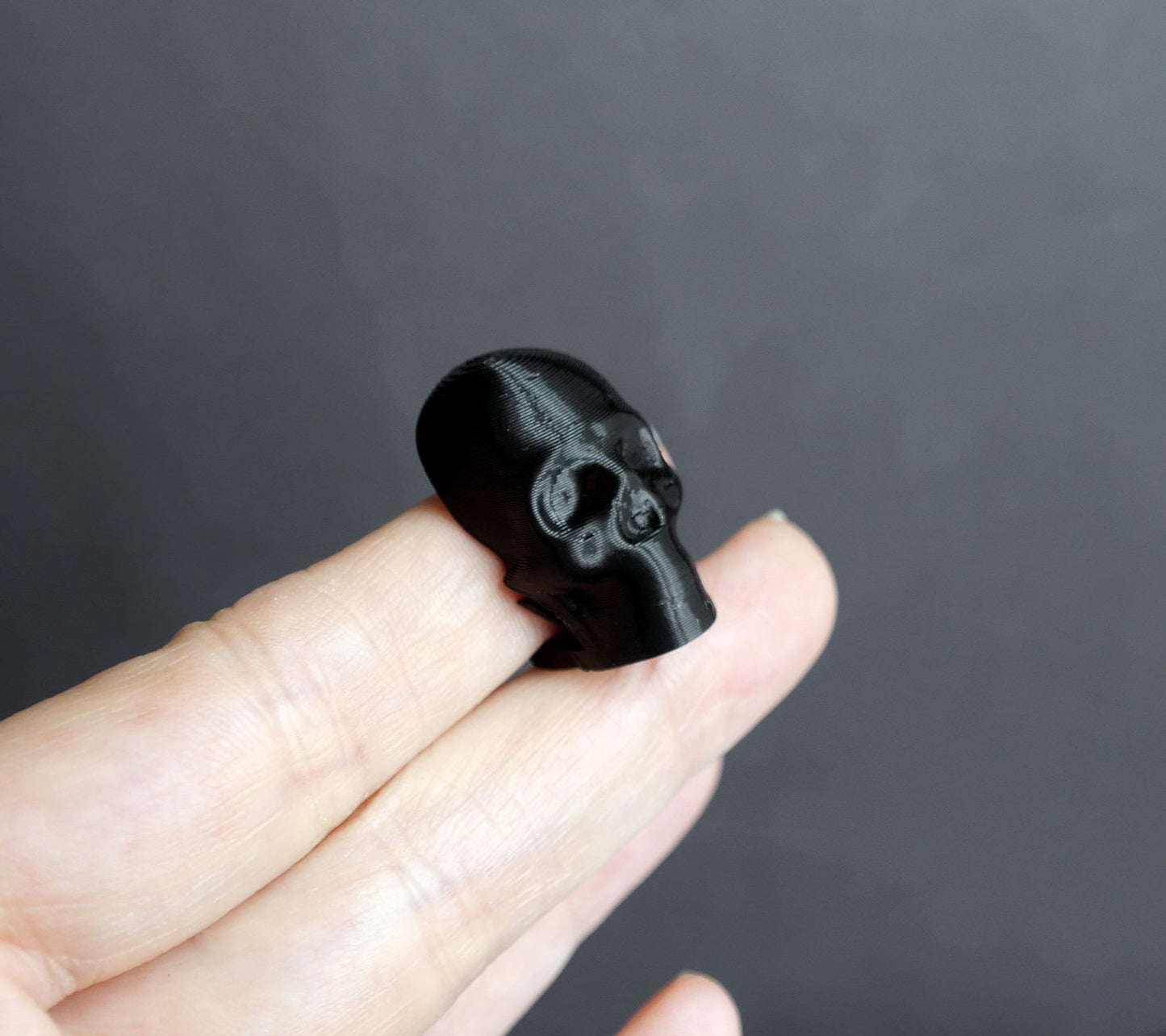 3D Gothic Black Skull Shaped Place Card Holders