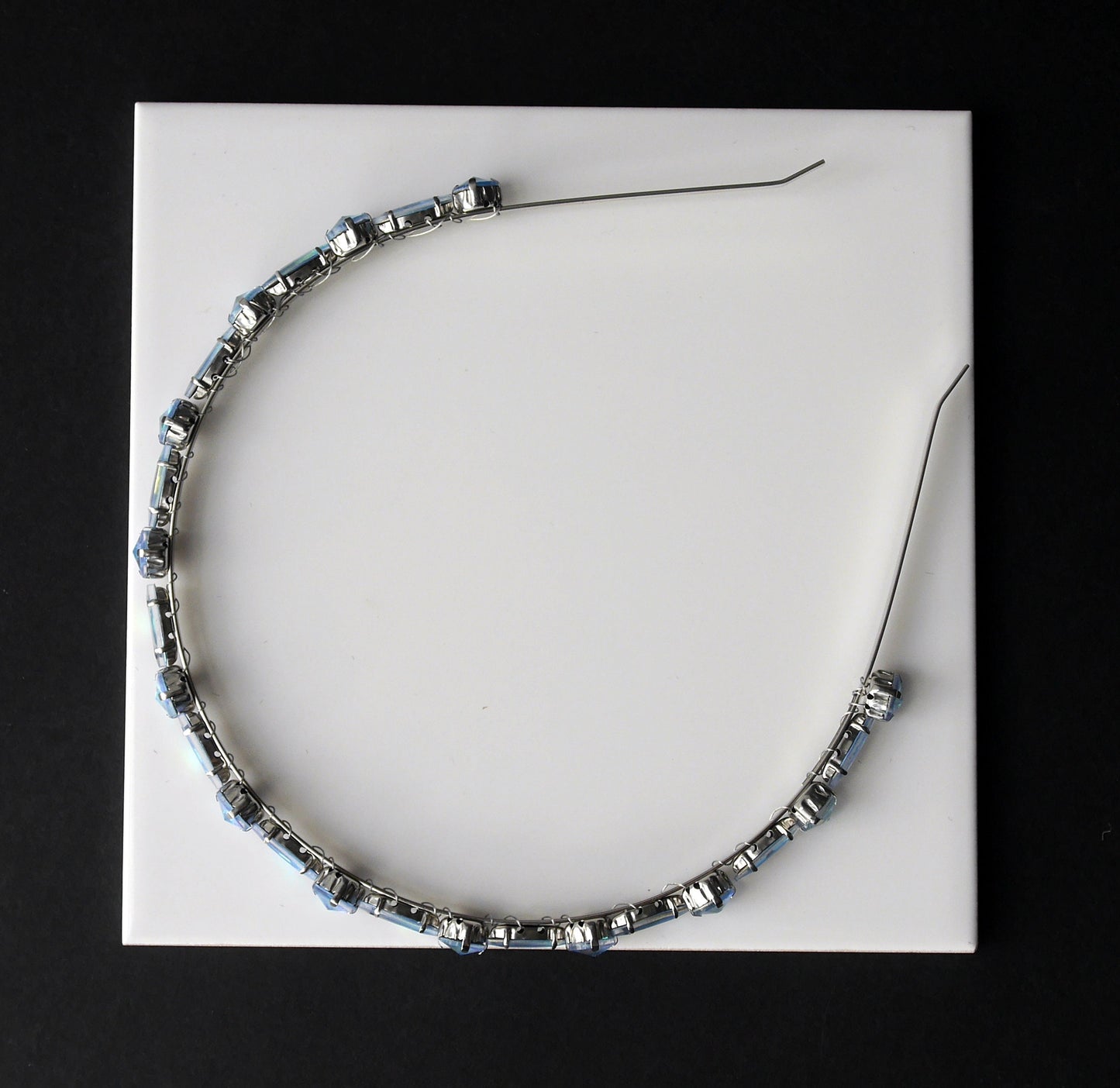 Light Blue Rhinestone Tiara Hair Accessory