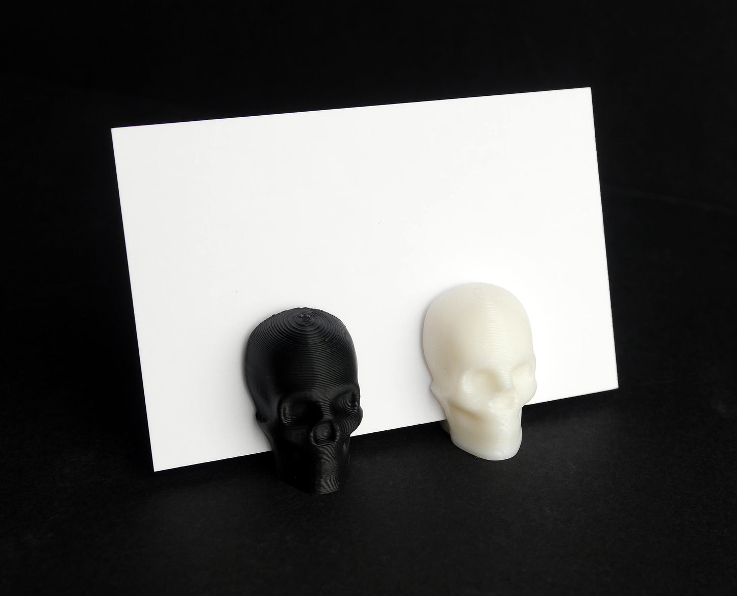 3D Gothic Black Skull Shaped Place Card Holders