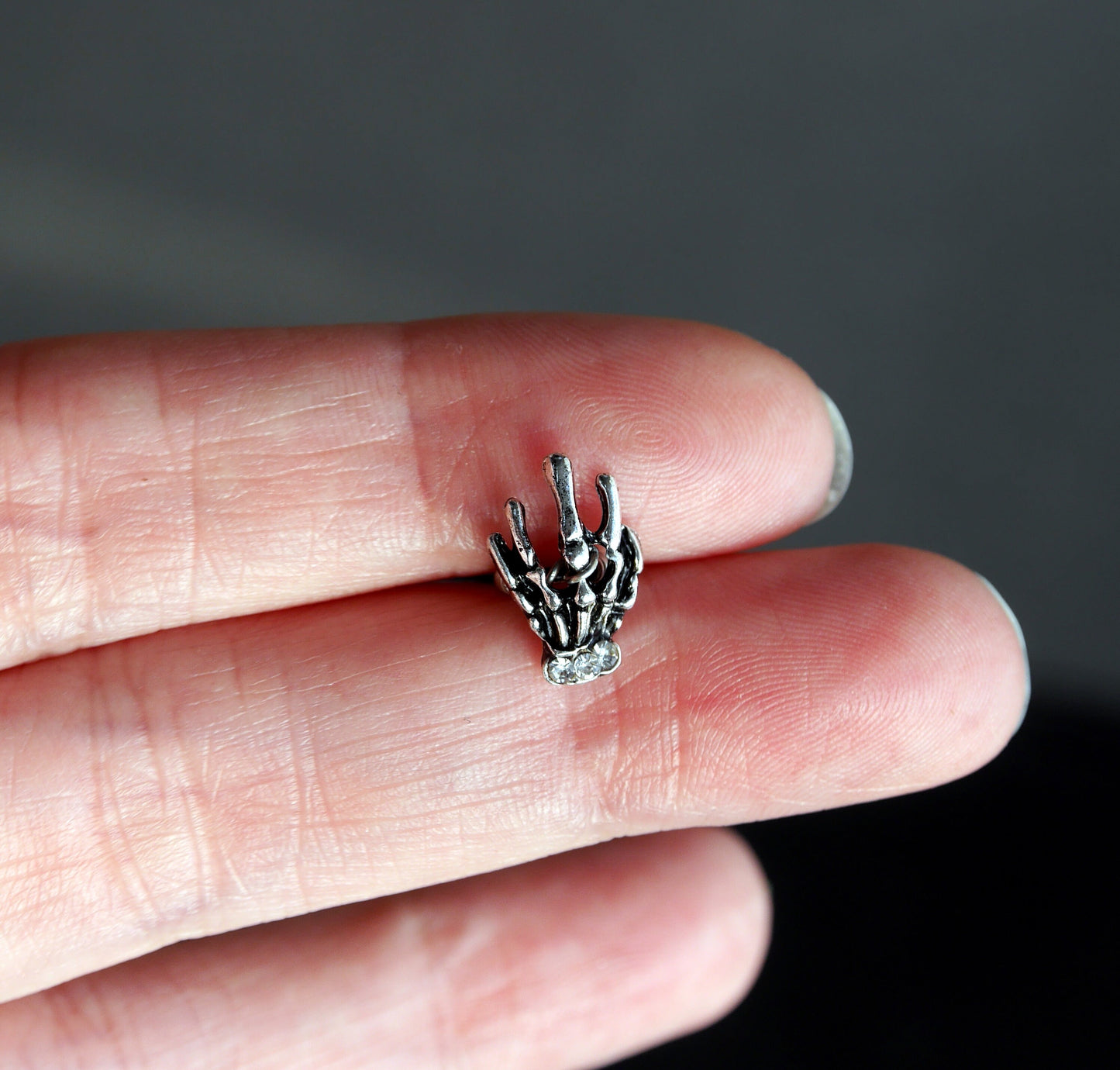 Mini Skeletal Skeleton Hand Shaped Hair Pins (Set of 5)