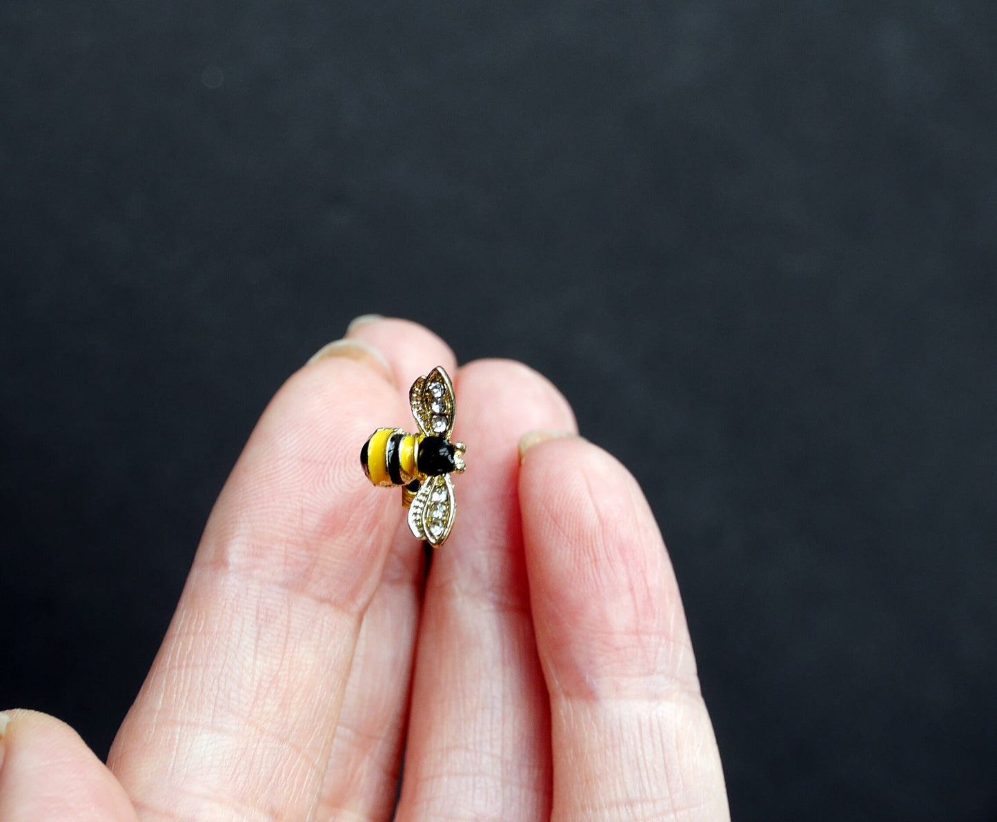 Beautiful Diamante Bee Hair Pins, Mini Bumble Bee Hair Grips, a lovely addition to your hive of hair.