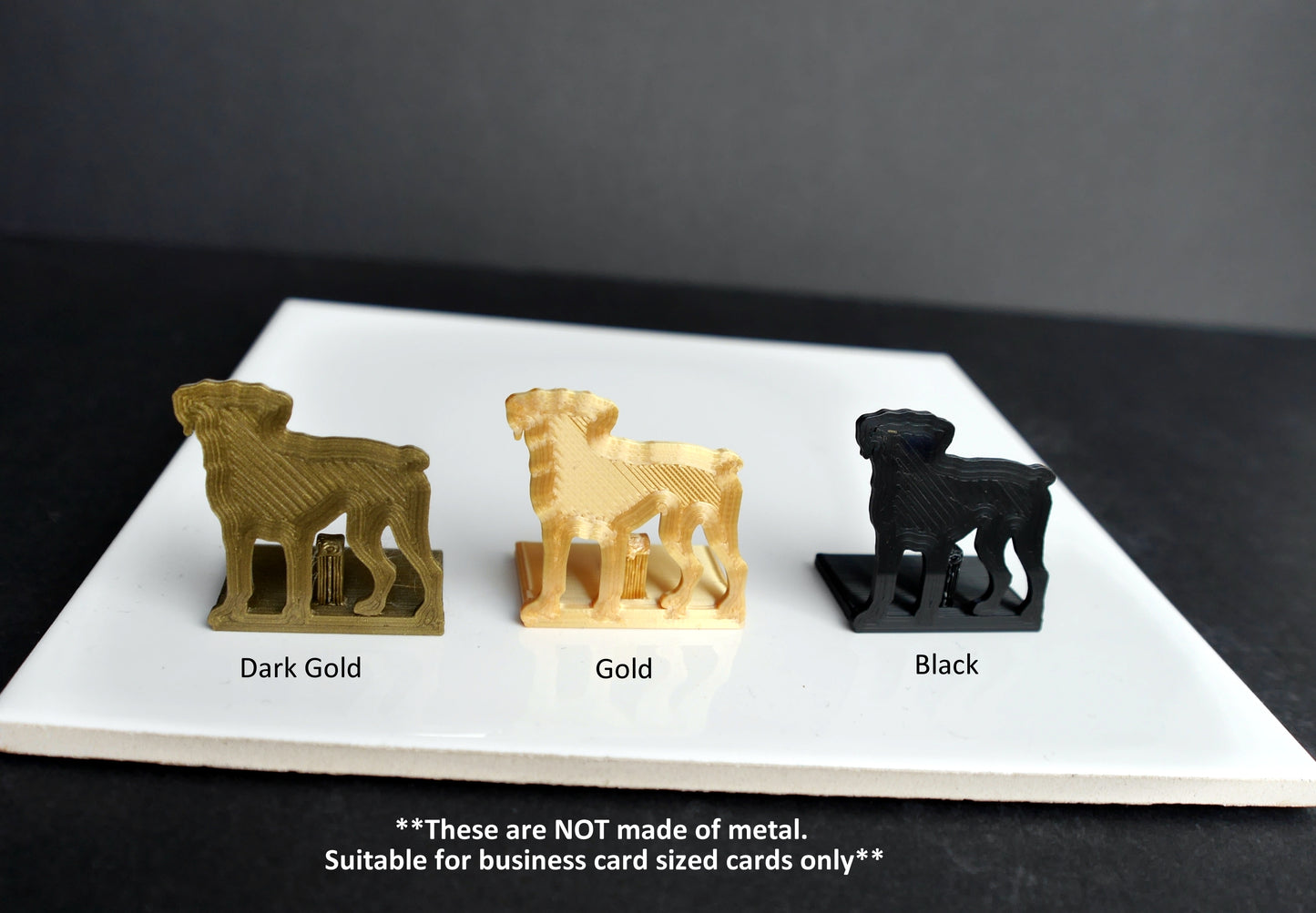 Boxer Dog Shaped Wedding Name Card Display Stands