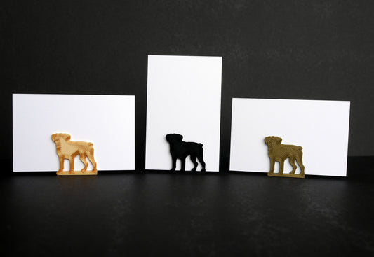Boxer Dog Shaped Wedding Name Card Display Stands