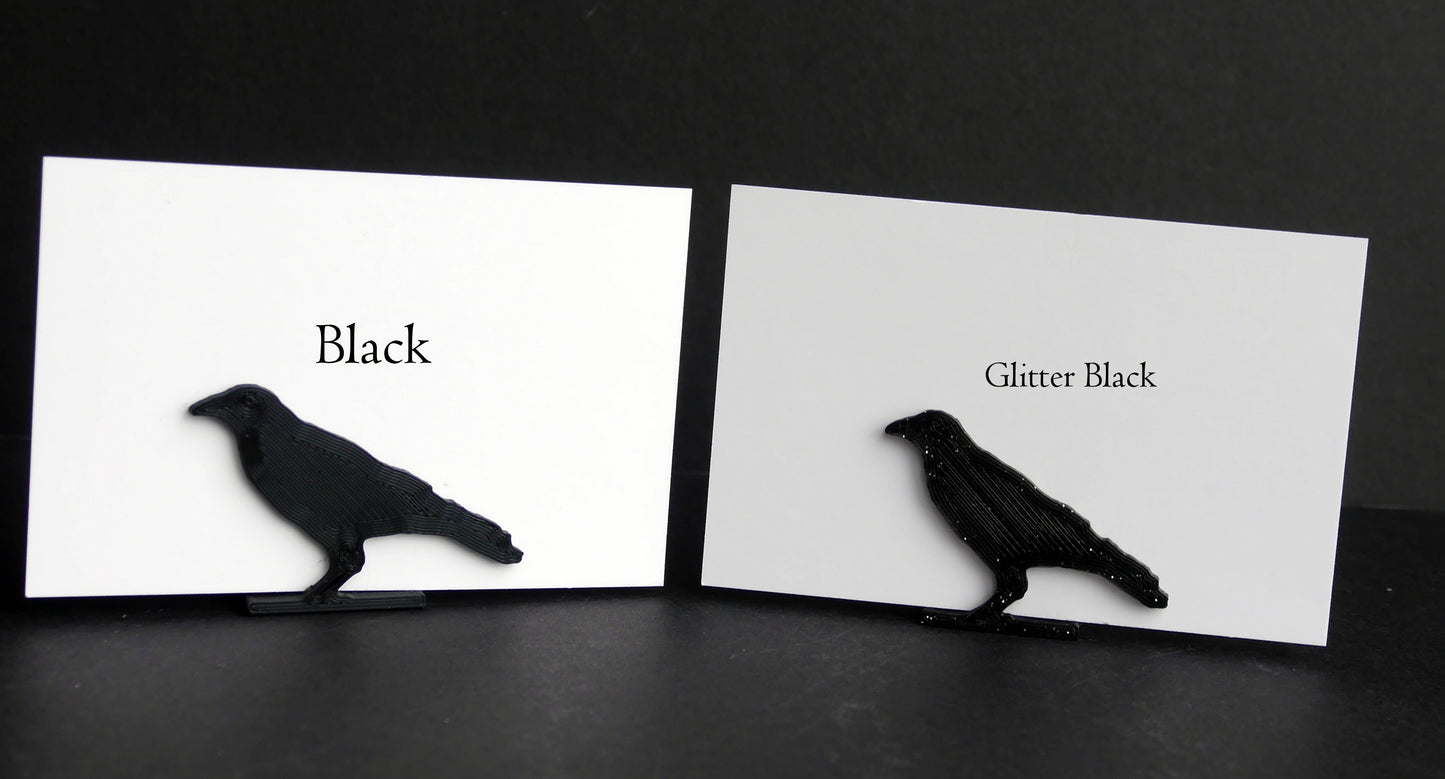 Gothic Black Raven Shaped Name Escort Card Holders