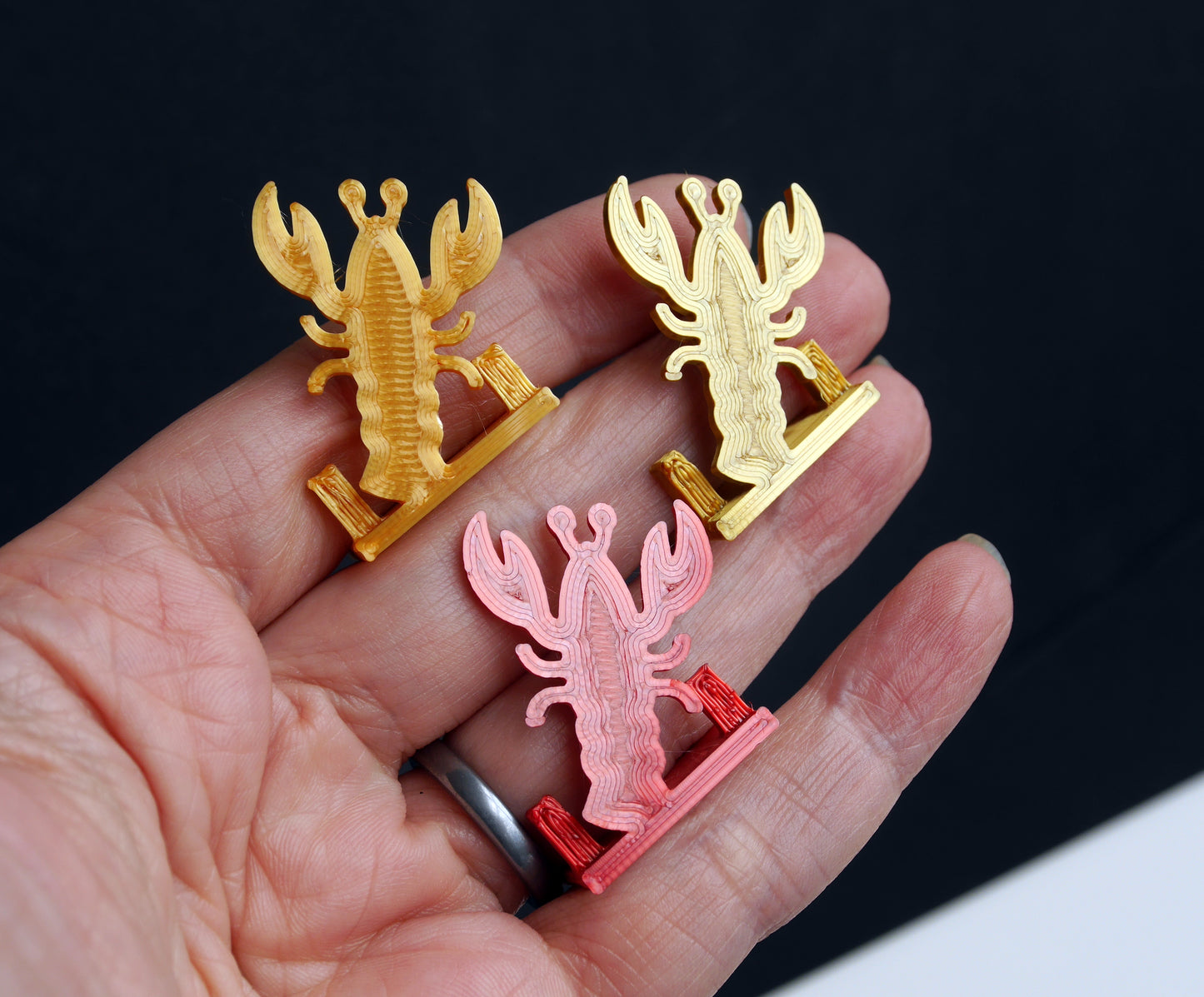 Beach Themed Crustacean Lobster Shaped Name Display Card Stands
