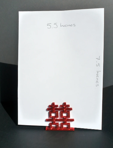 Large Chinese Asian Double Happiness Symbol Shaped Name Card Stands