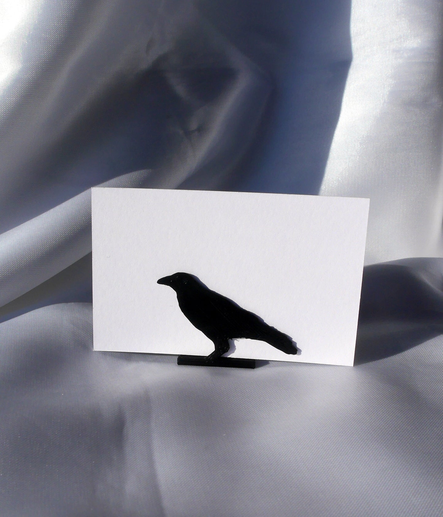 Gothic Black Raven Shaped Name Escort Card Holders