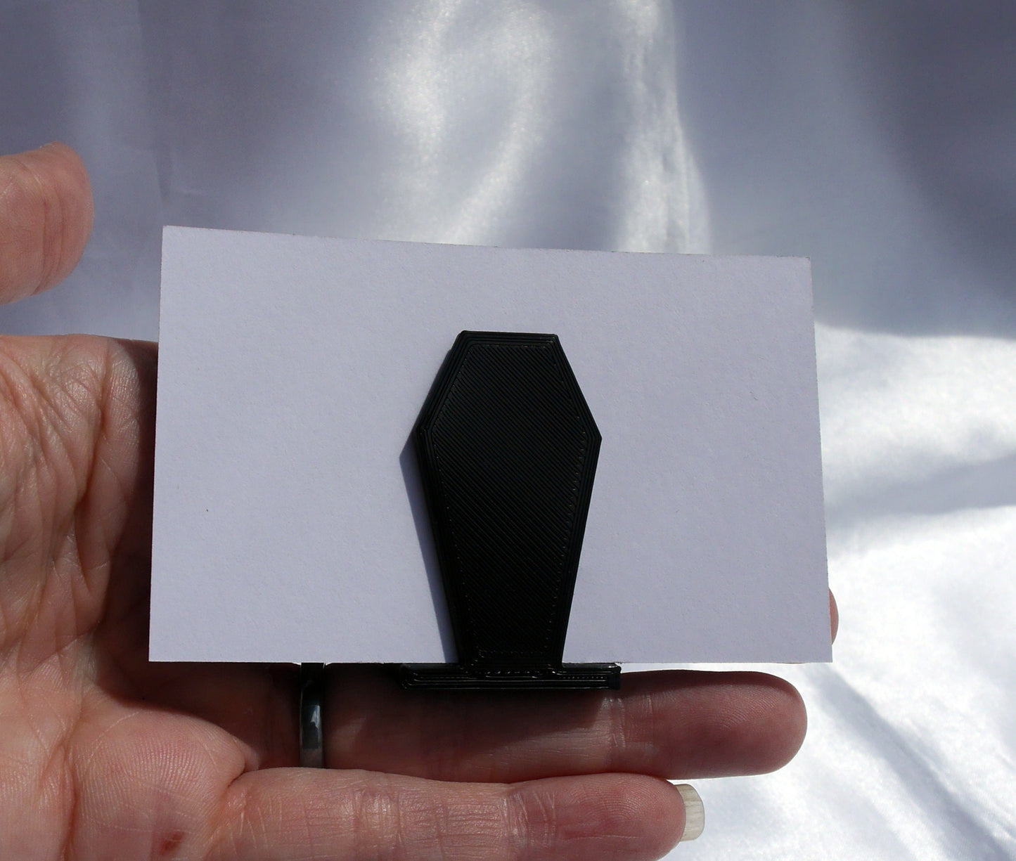 Gothic Wedding Casket Coffin Shaped Name Card Holders