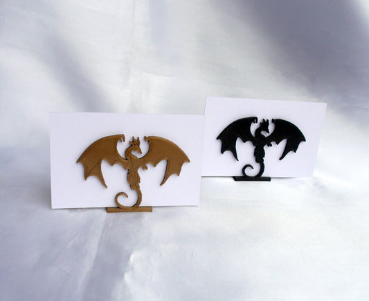 Mythical Gothic Dragon Wyvern Shaped Place Card Holders