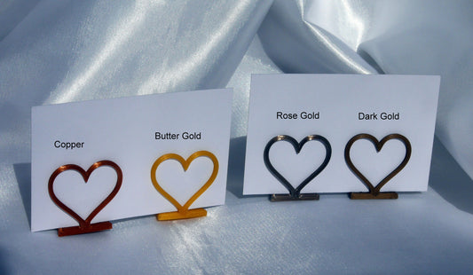 Heart Shaped Wedding Name Stands